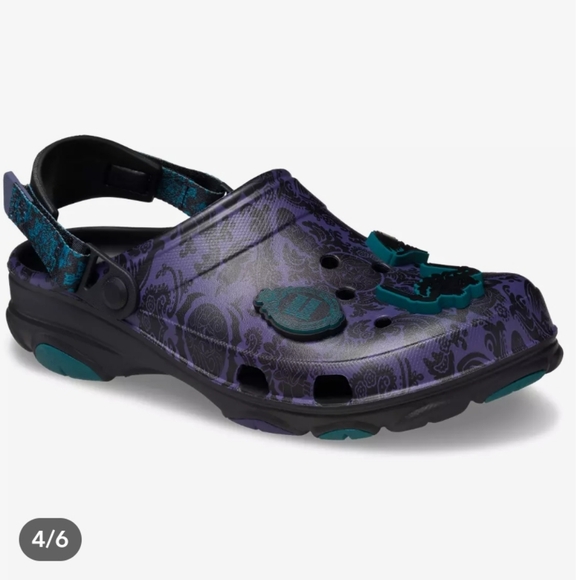 2024 Disney Parks The Haunted Mansion Crocs Wallpaper clogs multiple sizes - Picture 4 of 7